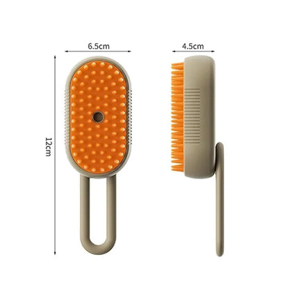 Pet Grooming Steamer Brush – 3-in-1 Electric Dog & Cat Brush for Massage, Shedding, and Detangling
