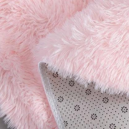 Super Soft pet-friendly carpet Plush Round Rug – Fluffy Carpet for Living Room, Bedroom & Pet Comfort (Dogs & Cat66s)