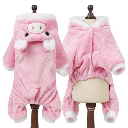 Flannel Dog & Cat Jumpsuit – Soft Winter Pet Clothes for Small and Medium Breeds