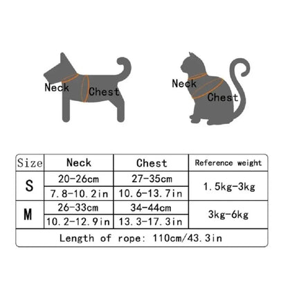Pet Harness & Leash Set – Adjustable Soft Vest for Small Pets