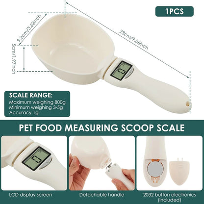 Smart Digital Pet Food Spoon – Measuring Scale for Dogs & Cats