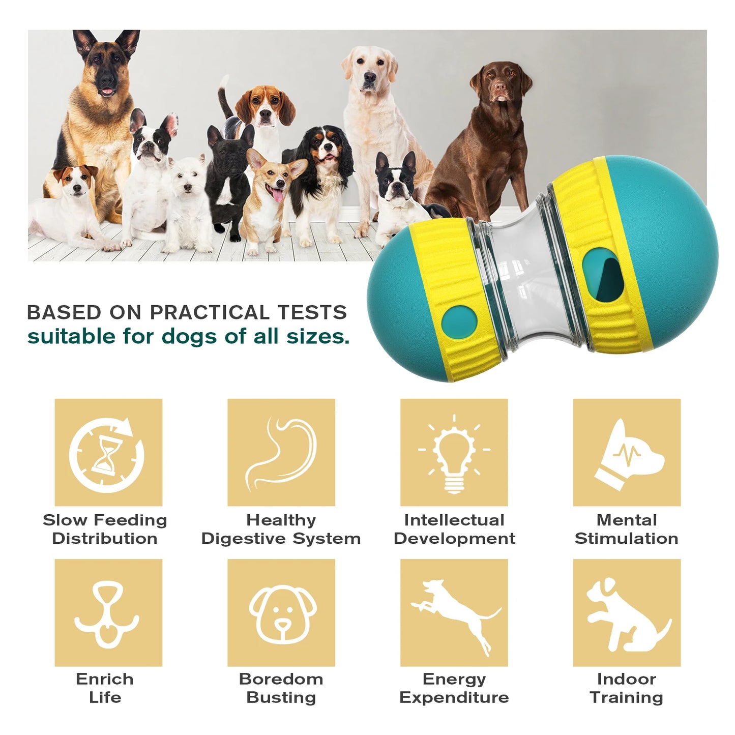 Interactive Treat Ball – Slow Feeder & Enrichment Toy for Dogs