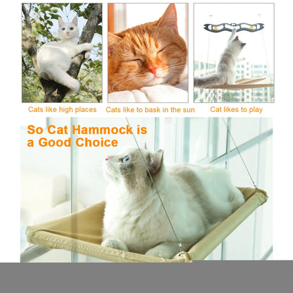 Cat Window Hammock Bed – Durable with Mat, Holds 17.5KG