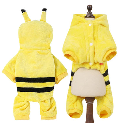 Flannel Dog & Cat Jumpsuit – Soft Winter Pet Clothes for Small and Medium Breeds