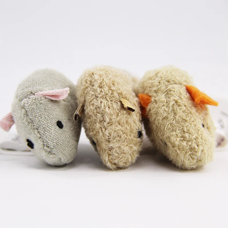 3-Pack Plush Cat Toy Mice – Interactive, Durable & Bite-Resistant Kitten Toys