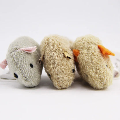 3-Pack Plush Cat Toy Mice – Interactive, Durable & Bite-Resistant Kitten Toys