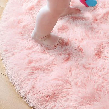 Super Soft pet-friendly carpet Plush Round Rug – Fluffy Carpet for Living Room, Bedroom & Pet Comfort (Dogs & Cat66s)