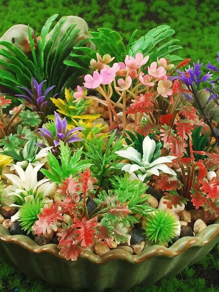 45pcs Mixed Shrubs Bush Model, Miniature Coloful Model Plant for Train Railways Scenery Architecture Landscape Sand Military Lay