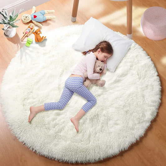 Super Soft pet-friendly carpet Plush Round Rug – Fluffy Carpet for Living Room, Bedroom & Pet Comfort (Dogs & Cat66s)