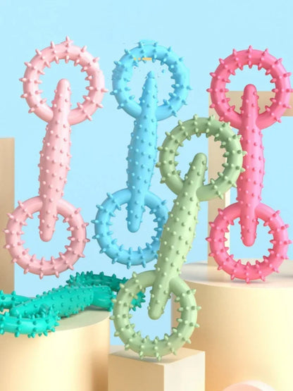 Dog Pull Ring Puppy Chewing Toy Indestructible Pet Pull Ring Toys Interactive Puppy Chew Toy For Boredom Relief Teeth Cleaning