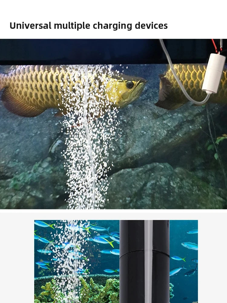 Portable USB Aquarium Air Pump – Silent Mini Oxygen Pump for Fish Tanks and Fish Farming