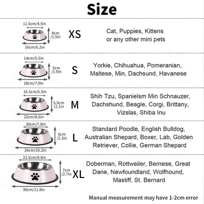 Premium Stainless Steel Dog Bowl – Non-Slip & Dishwasher Safe