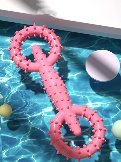 Dog Pull Ring Puppy Chewing Toy Indestructible Pet Pull Ring Toys Interactive Puppy Chew Toy For Boredom Relief Teeth Cleaning