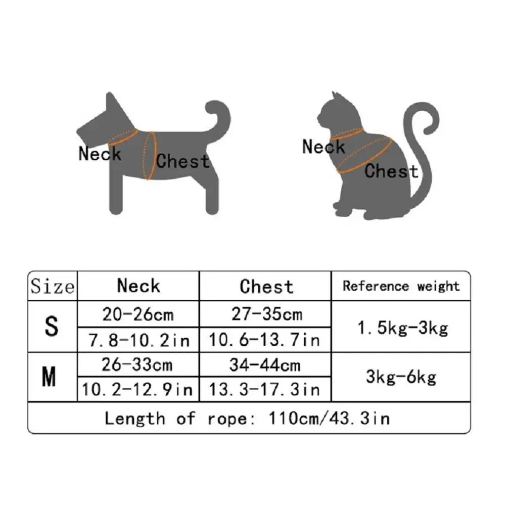Pet Harness & Leash Set – Adjustable Soft Vest for Small Pets