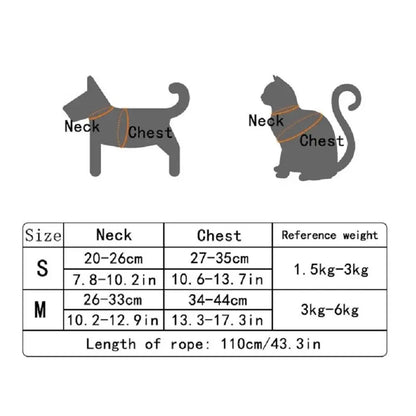 Pet Harness & Leash Set – Adjustable Soft Vest for Small Pets