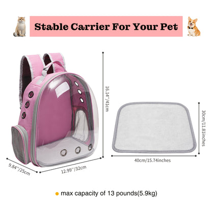 VIVICREATE Cat Backpack Carrier – Ventilated Travel Bag with Capsule Windo