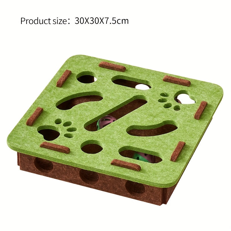 Interactive Cat Tunnel Toy – Felt Maze with Bell for Indoor Cats