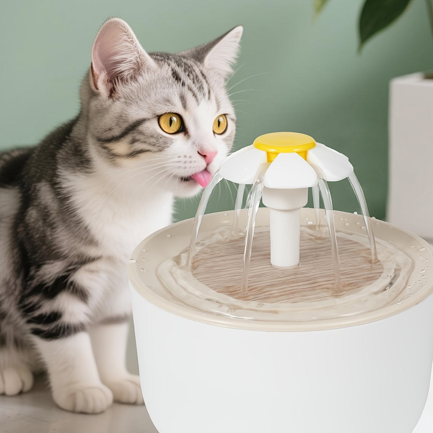 Whisper-Quiet Cat Water Fountain – 48oz BPA-Free with Triple Filtration