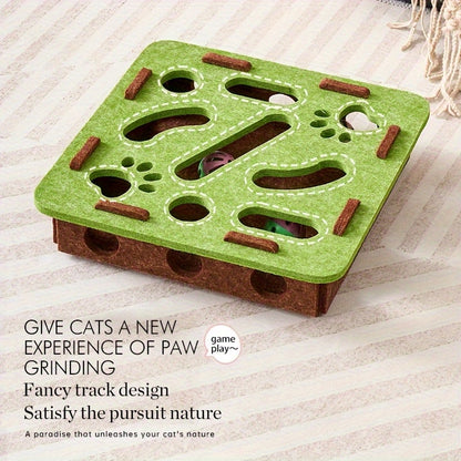 Interactive Cat Tunnel Toy – Felt Maze with Bell for Indoor Cats