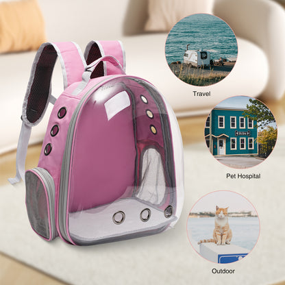 VIVICREATE Cat Backpack Carrier – Ventilated Travel Bag with Capsule Windo