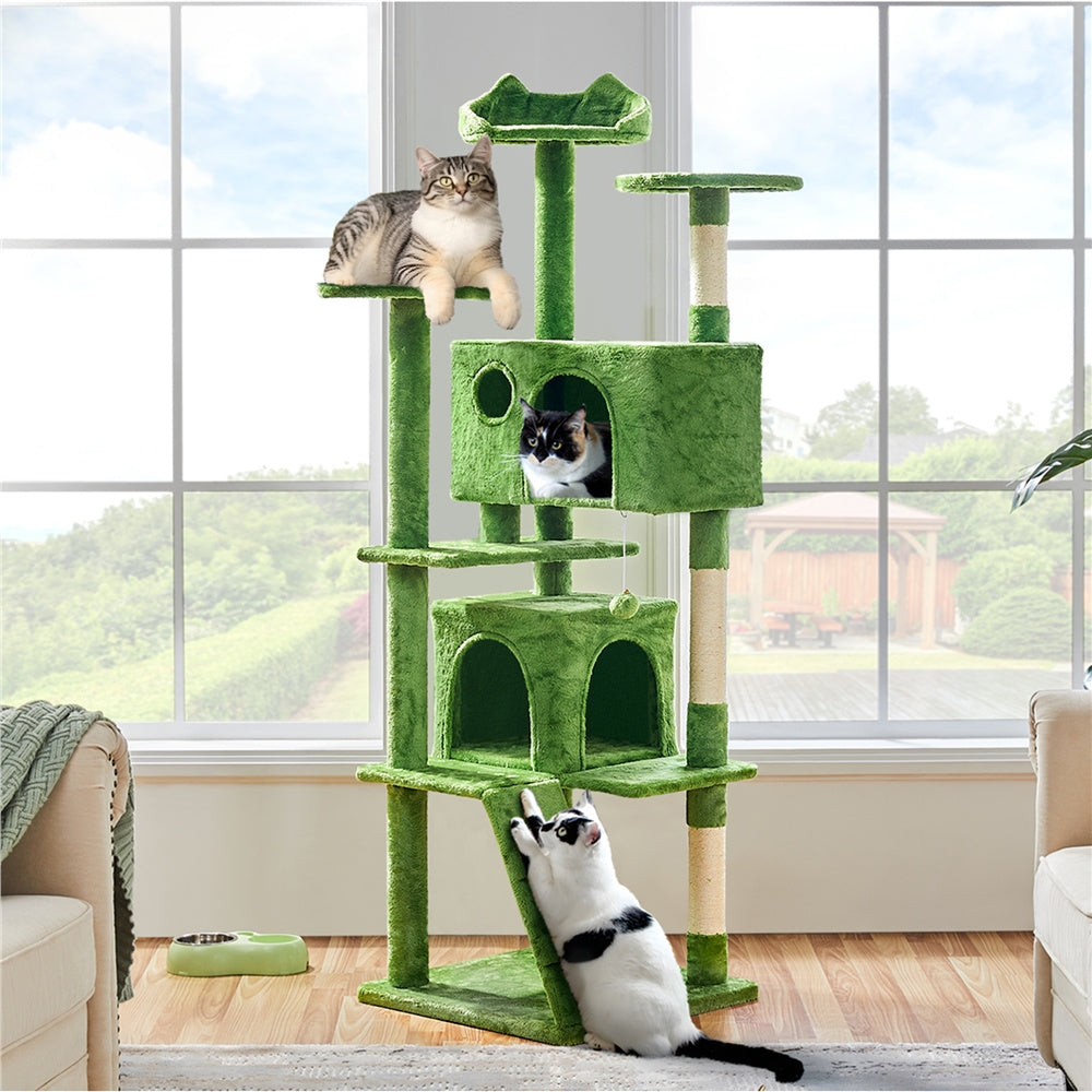 Cat Tree Tower – Multi-Level Condo with Posts, Hammocks & Toys